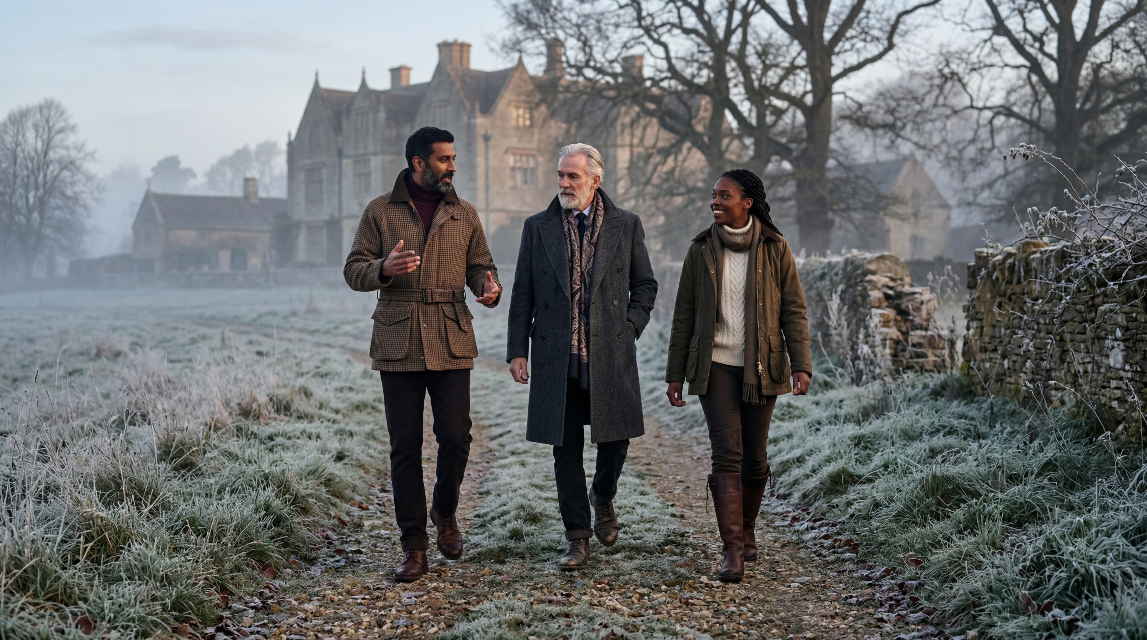 AI-generated semi-formal content: sophisticated lifestyle imagery in premium fashion style